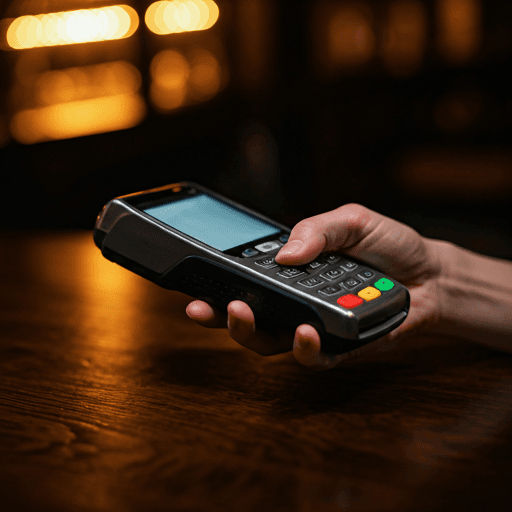 Guest tapping a card terminal at a venue